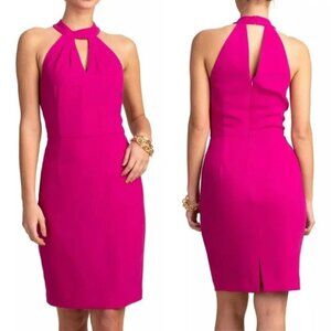 Trina Turk Jovial Halter Neck Mini Dress Magenta Pink Size 6 - 47448